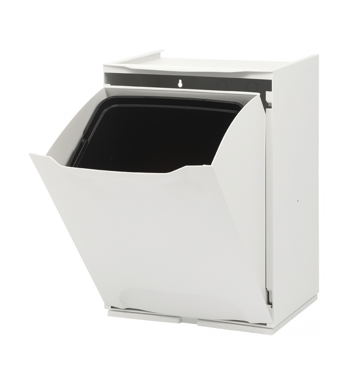 Cubo reciclaje apilable blanco Duett