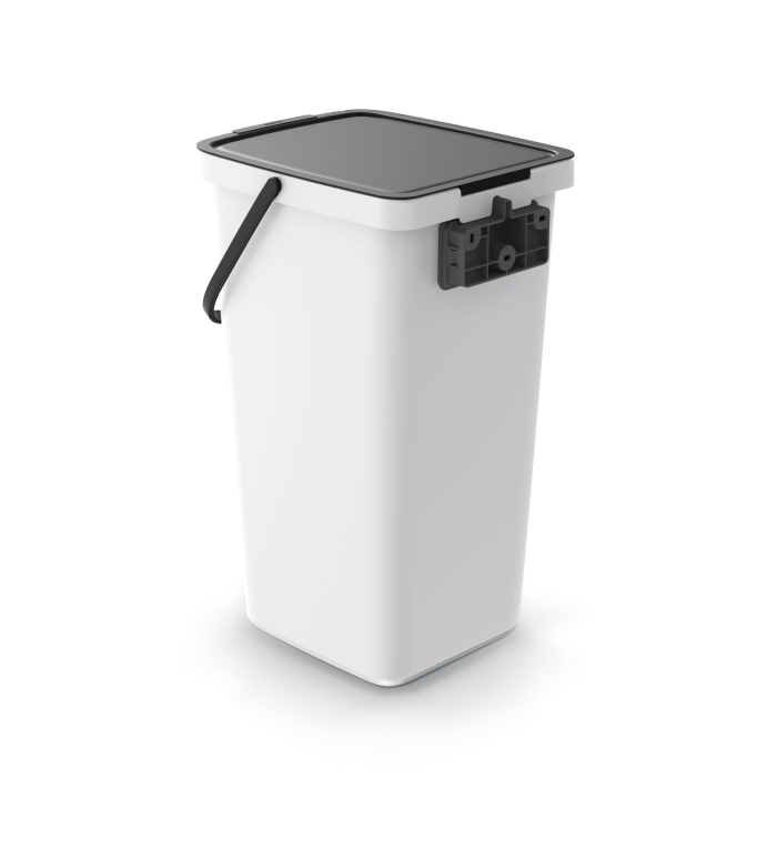 Cubo de basura y reciclaje Homcom blanco 42x29x83 cm_851-028
